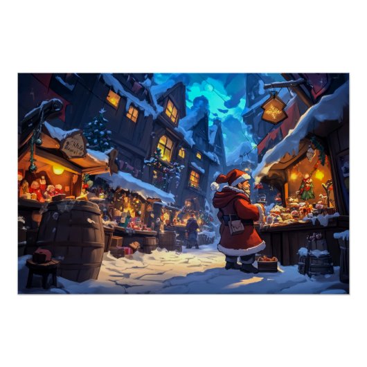 kerstmarkt perfect poster (Voorkant)