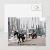 Kerstmarkt Pittsburgh PA Feestdagenkaart (Voorkant / Achterkant)