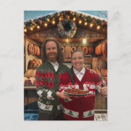 Kerstmarkt rendier worst vakantie Kaart