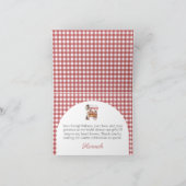 Kerstmarkt Rode Opgevouwen Bedanktkaart Bedankkaart (Binnen)