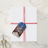 Kerstmarkt Straatsburg, Frankrijk Cadeaulabel (Met Touw)