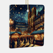 Kerstmarkt Straatsburg, Frankrijk Keramisch Ornament (Rechts)