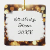 Kerstmarkt Straatsburg, Frankrijk Keramisch Ornament (Achterkant)