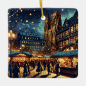 Kerstmarkt Straatsburg, Frankrijk Keramisch Ornament (Voorkant)