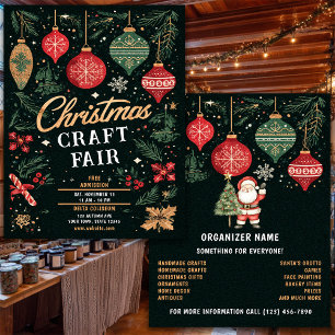 Kerstmarkt voor ambachtslieden flyer