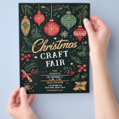 Kerstmarkt voor ambachtslieden flyer (Hand)
