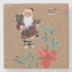 Kerstmarmer stenen onderzetter, Sinterklaas Onderzetter