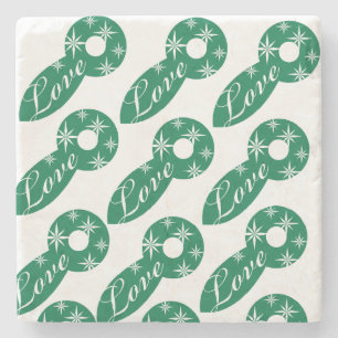 Kerstmarmer Stone Onderzetter, liefdessterren Stenen Onderzetter