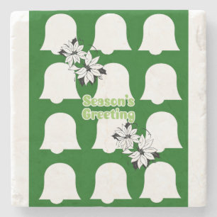 kerstmarmer Stone Onderzetter Seizoensgroeten