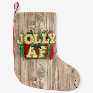Kerstmarquee Lights Funny Jolly AF Holly Kleine Kerstsok