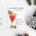 KerstMartini Cocktail Recipe Drink Briefkaart<br><div class="desc">Dit ontwerp kan op het gebied worden gepersonaliseerd dat door de foto en/of tekst te veranderen wordt verstrekt. Of het kan worden aangepast door te klikken deze Sjabloon personaliseert en dan de klik te kiezen om verdere optie aan te passen en de kleur van de achtergrond te schrappen of te...</div>