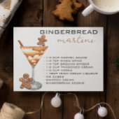 KerstMartini Cocktail Recipe Gingerbrood Briefkaart