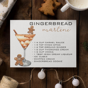 KerstMartini Cocktail Recipe Gingerbrood Briefkaart