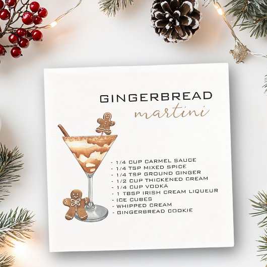 KerstMartini Cocktail Recipe Gingerbrood Servet