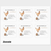 KerstMartini Cocktail Recipe Gingerbrood Vierkante Sticker (Vel)