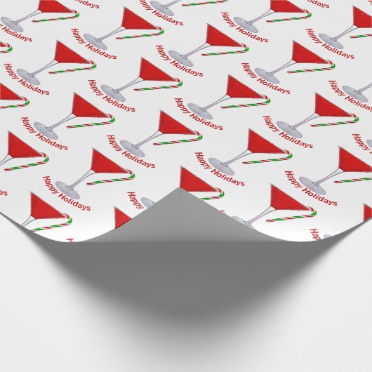 KerstMartini en Candy Cane Cadeaupapier (Hoek)