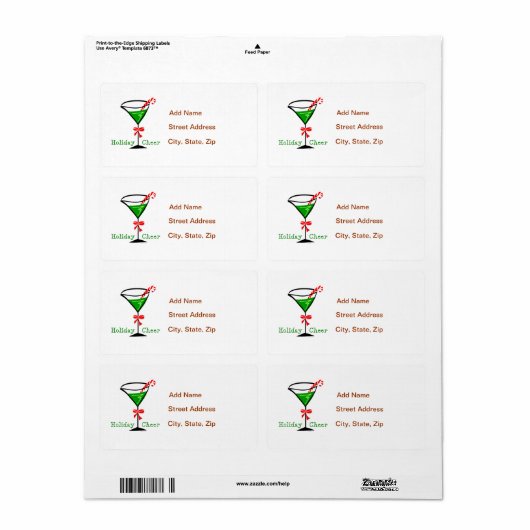 KerstMartini Etiket (Full Sheet)