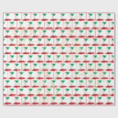 KerstMartini met Ribbons Cadeaupapier (Vlak)