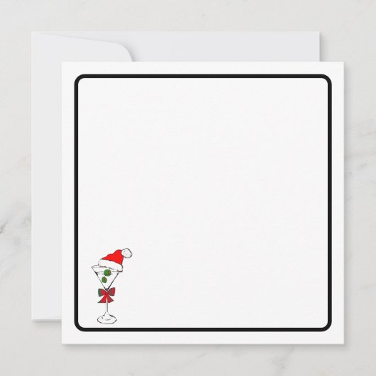 Kerstmartini-notitiekaart Notitiekaartje (Voorkant)