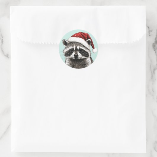 KERSTMASKER MET SANTA HOED STICKERS (Tas)