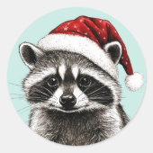 KERSTMASKER MET SANTA HOED STICKERS (Voorkant)
