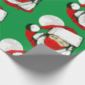 kerstmasker santa claus moon cadeaupapier (Hoek)