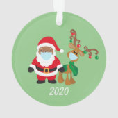 Kerstmasker Sinterklaas Rendier Etnisch 2020 Ornament (achterkant)