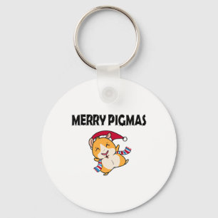 Kerstmasker voor varkens Funny Guinese biggetjes K Sleutelhanger