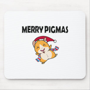 Kerstmasker voor varkens Vrolijk cavia Kerstmis ge Muismat