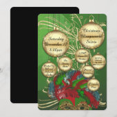 Kerstmaskerade Soiree Kaart (Voorkant / Achterkant)