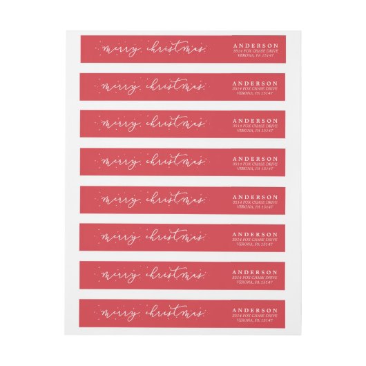 kerstmat | Etiket kerstadres Merry (Vel)