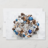 kerstmat feestdagenkaart (Voorkant)