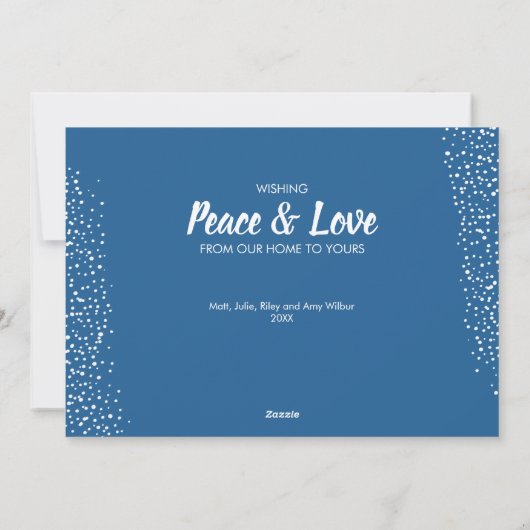 kerstmat feestdagenkaart (Achterkant)