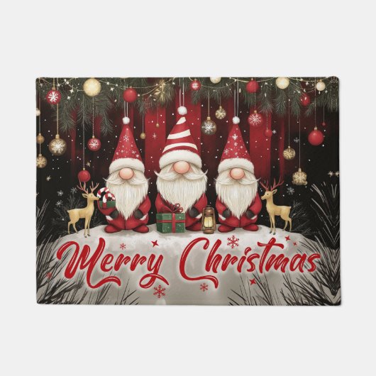 Kerstmat – Feestelijke Kerst Begrüting Mat (Voorkant)