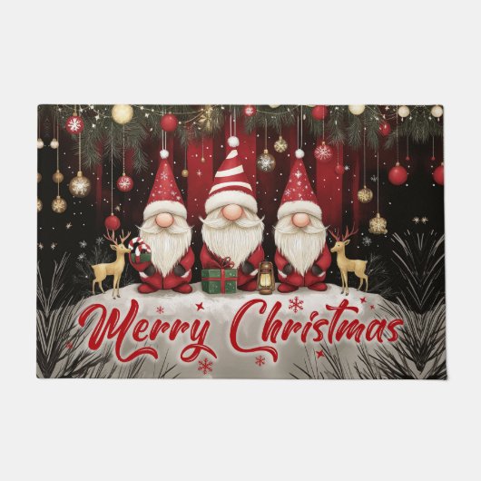 Kerstmat – Feestelijke Kerst Begrüting Mat (Voorkant)