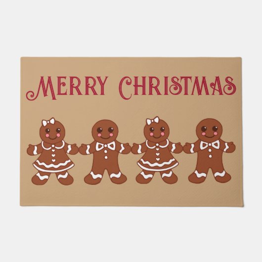 Kerstmat met peperkoekjes deurmat (Voorkant)