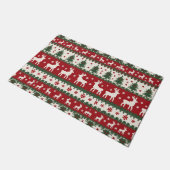 Kerstmat met rendieren deurmat (Schuin)