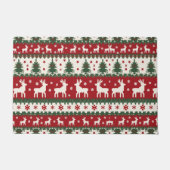 Kerstmat met rendieren deurmat (Voorkant)