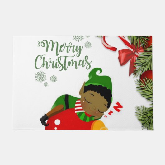 Kerstmat, Prettig Kerstfeest Deurmat (Voorkant)