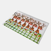 Kerstmat, Rendieren Deurmat (Schuin)