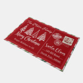 Kerstmat 'Santa Stop Here' – Grappig Kerstdecorati Deurmat (Schuin)