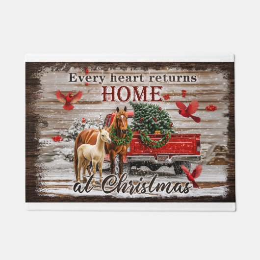 Kerstmat thuis – Feestelijke welkomstmat voor F Deurmat (Voorkant)