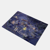 Kerstmat voor bergdorp deurmat (Schuin)