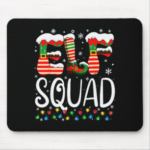Kerstmatchingpyjama voor elfenfamilie Xmas Elf Squ Muismat