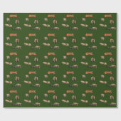 kerstmatpapier voor beren cadeaupapier (Vlak)