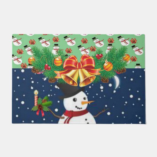 Kerstmats, Sneeuwman Deurmat (Voorkant)