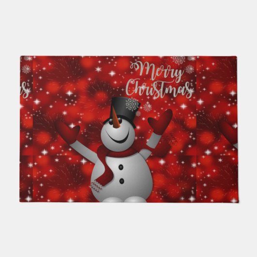 Kerstmats, Sneeuwman Deurmat (Voorkant)