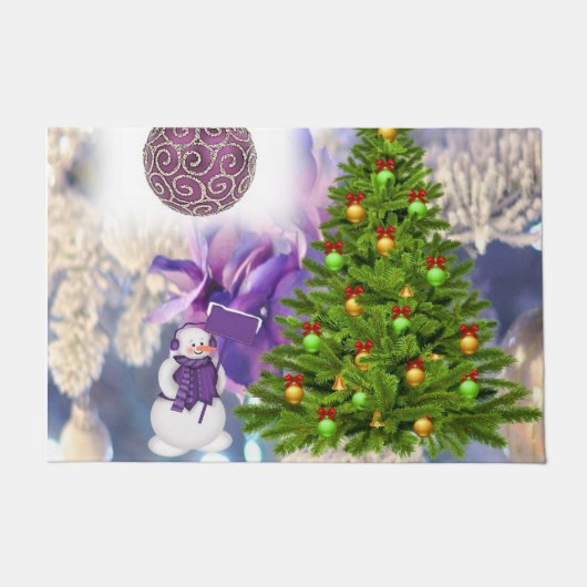 Kerstmats, Sneeuwman Deurmat (Voorkant)