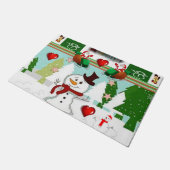 Kerstmats, Sneeuwman Deurmat (Schuin)