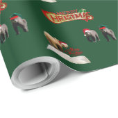 kerstmatte omslagpapier van beren krukken cadeaupapier (Rol Hoek)